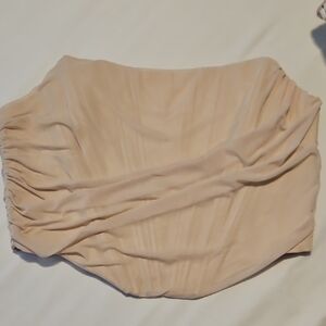 Cream Colored Bustier Top